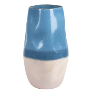 JARRON CERAMICA AZUL ROSA 20x20x39 CM