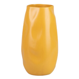 JARRON CERAMICA AMARILLO MATE 19x19x36 CM