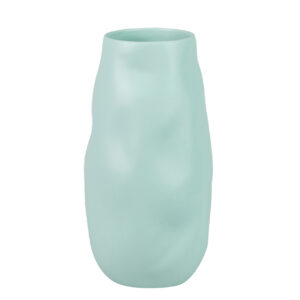 JARRON CERAMICA AZUL TURQUESA MATE 16x16x30 CM