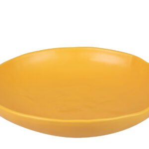 CENTRO DE MESA CERAMICA AMARILLO 36x36x8 CM