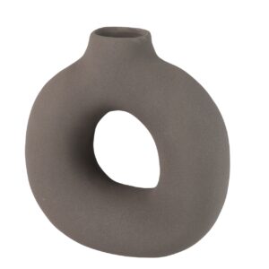 JARRON CERAMICA GRIS TERRACOTA 26x9x27 CM