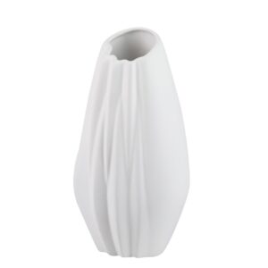 JARRON CERAMICA BLANCO MATE 17x14x34 CM