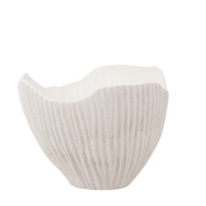 CENTRO DE MESA CERAMICA BLANCO 23x21x17 CM