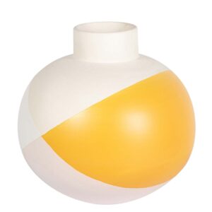 JARRON CERAMICA BEIGE AMARILLO 22x22x23 CM