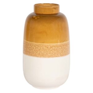 JARRON CERAMICA BEIGE AMARILLO 24x24x41 CM