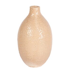 JARRON CERAMICA BEIGE 18x18x31 CM