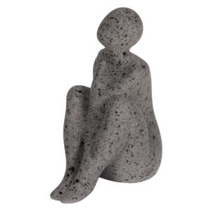 FIGURA MUJER CERAMICA NEGRO 24x15x29 CM