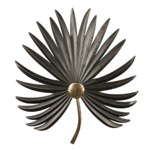 APLIQUE DE PARED METAL NEGRO DORADO 67x13x74 CM