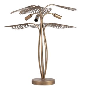 LAMPARA SOBREMESA METAL DORADA 68x68x67 CM