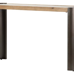 CONSOLA MADERA METAL MARRON NEGRO 132x36x81 CM