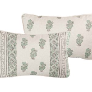 COJIN LINO FLORES 45x30 CM