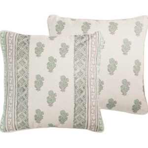COJIN LINO FLORES 45x45 CM