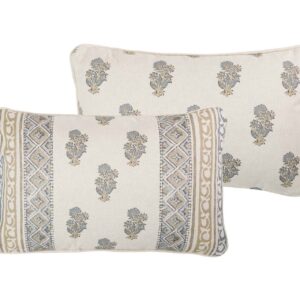 COJIN LINO FLORES 45x30 CM