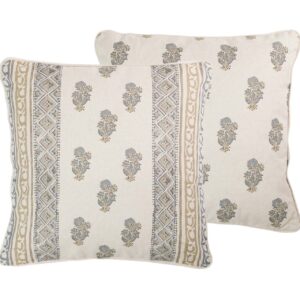 COJIN LINO FLORES 45x45 CM