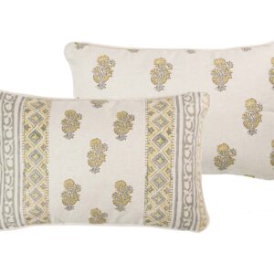 COJIN LINO FLORES 45x30 CM