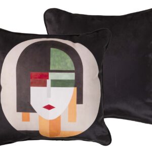 COJIN VELVET CARA SEÑORA 45x13x45 CM