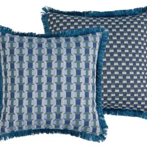 COJIN GEOMETRICO CON FLECOS 50x13x50 CM