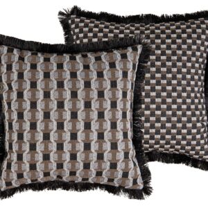 COJIN GEOMETRICO CON FLECOS 50x13x50 CM