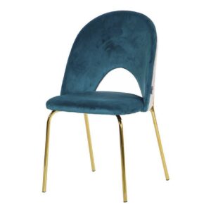 SILLA VELVET AZUL GRIS 49x53x87CM