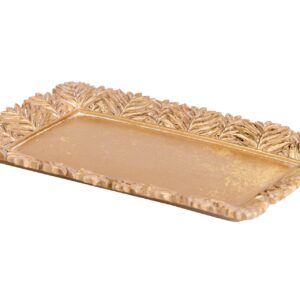 CENTRO DE MESA RESINA DORADO 25x15x3 CM