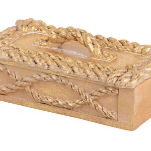 CAJA RESINA DORADA 20x10x7,5 CM