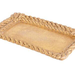 CENTRO DE MESA RESINA DORADO 25x15x3 CM