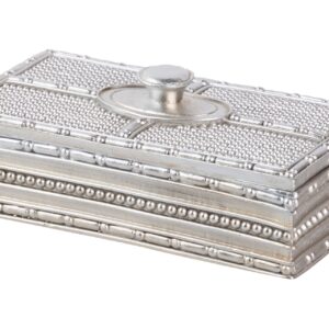 CAJA RESINA PLATEADA 20x10x7,5 CM