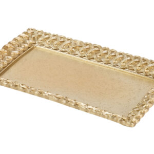 CENTRO DE MESA RESINA DORADA 25x15x3 CM