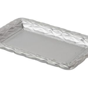 CENTRO DE MESA RESINA PLATEADA 25x15x3 CM