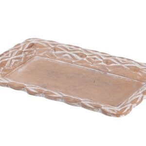 CENTRO DE MESA RESINA MARRON 25x15x3 CM