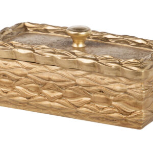 CAJA RESINA DORADA 20x10x7,5 CM