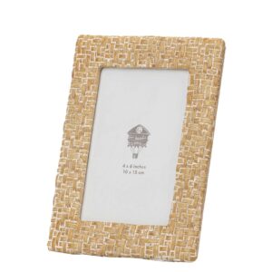 PORTAFOTOS RESINA NATURAL BLANCO 10x15 CM