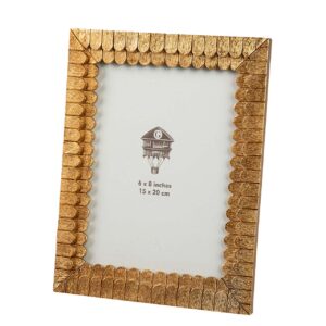 PORTAFOTOS RESINA DORADO 15x20 CM