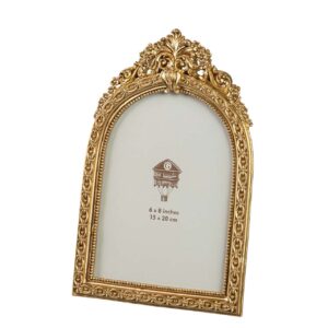 PORTAFOTOS RESINA DORADO 15x20 CM