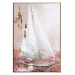 CUADRO BARCO 50% PINTADO A MANO 83x4x123 CM