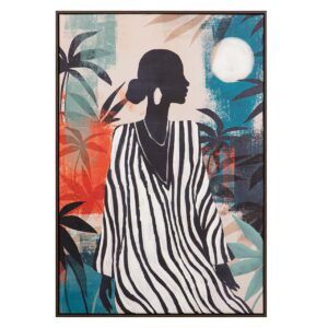 CUADRO AFRICANA 50% PINTADO A MANO 83x4x123 CM