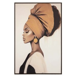 CUADRO MUJER 50% PINTADO A MANO 83x4x123 CM