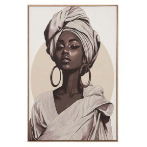 CUADRO MUJER 50% PINTADO A MANO 83x4x123 CM