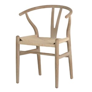 SILLA RATAN MADERA HAYA GRIS 50x56x79 CM