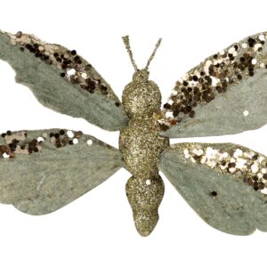 PIN MARIPOSA VERDE DORADO 12x2x11 CM