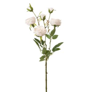 FLORES ROSAS POLIESTER BEIGE 20x20x65 CM
