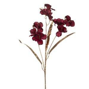 RAMA FLORES POLIESTER ROJO 15x10x80 CM