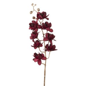 RAMA FLORES POLIESTER ROJO 15x10x105 CM
