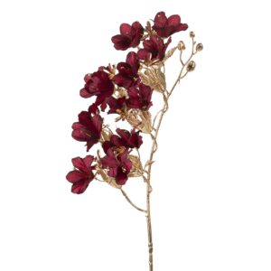 RAMA FLORES POLIESTER ROJO 20x20x80 CM