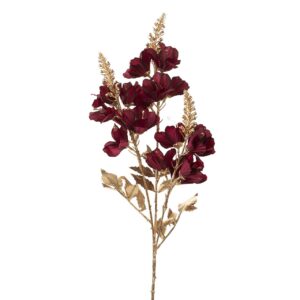 RAMA FLORES POLIESTER ROJO 20x10x82 CM