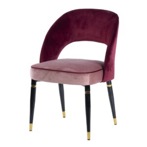 SILLA VELVET GRANATE HOUSTON 56x58x83 CM