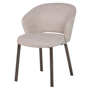 SILLA POLIESTER METAL DORADO QUIOS 58x62x80 CM