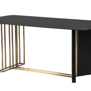 MESA COMEDOR PIEDRA ACERO INOX. CALCIS 180x90x77CM