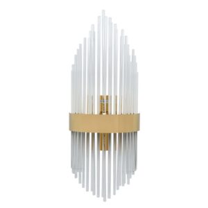 APLIQUE DE PARED METAL CRISTAL MISURI 23x23x55 CM