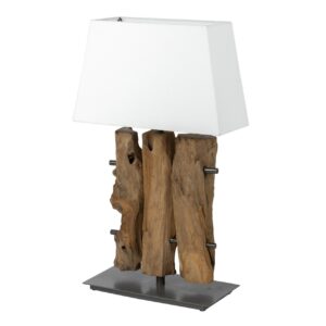 LAMPARA SOBREMESA MADERA TRI 40x20x80 CM